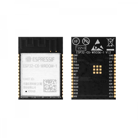 디바이스마트,MCU보드/전자키트 > 통신/네트워크 > 블루투스/BLE,ELECROW,ESP32-C6-WROOM-1-N4 module with 4MB SPI Flash [DPI219N4C],Wi-Fi, IEEE 802.15.4 및 Bluetooth LE 모듈 / RISC-V 32비트 단일 코어 프로세서가 장착된 ESP32-C6 칩을 사용 / 4MB 외부 SPI 플래시 메모리를 가지고 있으며 SPI, UART, I2C, 온보드 안테나 및 최대 23개를 포함한 풍부한 주변 장치를 통합
