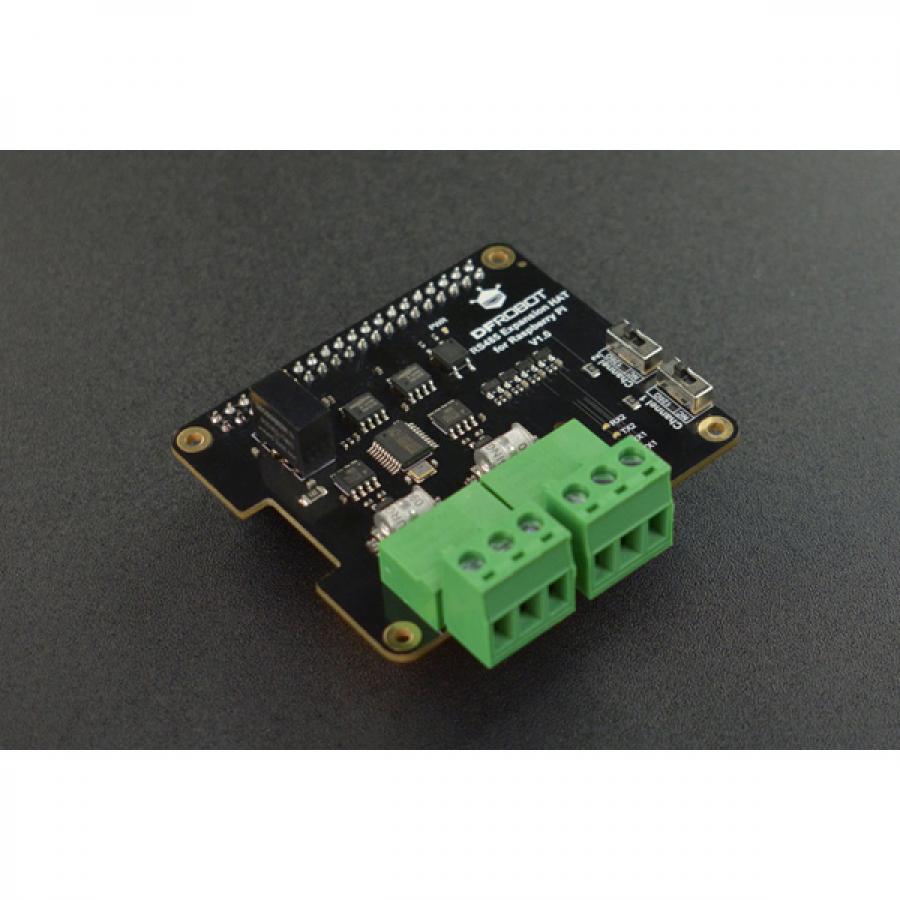 Dual-channel RS485 Expansion Hat for Raspberry Pi 4B [DFR0824]