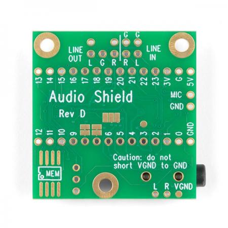디바이스마트,MCU보드/전자키트 > 음악/앰프/녹음 > 앰프/증폭,SparkFun,Teensy 4 Audio Shield (Rev D) [DEV-15845],Teensy에 고품질 16비트, 44.1kHz 샘플 속도 오디오를 추가 가능 / 헤드폰 앰프 IC와 함께 SGTL5000 스테레오 코덱을 사용하여 오디오 파일을 디코딩 및 구동