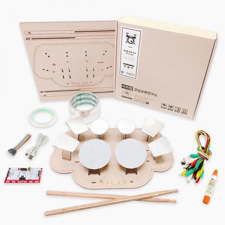 디바이스마트,MCU보드/전자키트 > 교육용키트/로봇 > 교육용키트 > 재미있는키트/기타,비피랩,엔트리 코딩교육 키트 DIY 전자드럼 고급형(메이키메이키 보드, 영상 제공, 메뉴얼 포함),전자 드럼 고급형은 드럼의 형태에 더 가깝고, 더많은 소리를 낼 수 있는 전자악기 코딩 교육 키트 입니다.