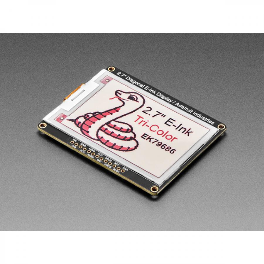 Adafruit 2.7' Tri-Color eInk / ePaper Display with SRAM - Red Black White [ada-4098]