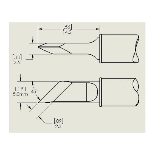 디바이스마트,수공구/전자공구/전동공구 > 전자공구 > 인두기팁/인두기팁크리너 > METCAL 인두팁,METCAL,MFR-1160 전용 0.25MM 인두팁(칼) (SP200 호환) SSC-7003P 390도,CARTRIDGE, KNIFE, ASYMETRIC, .25MM (.01IN)