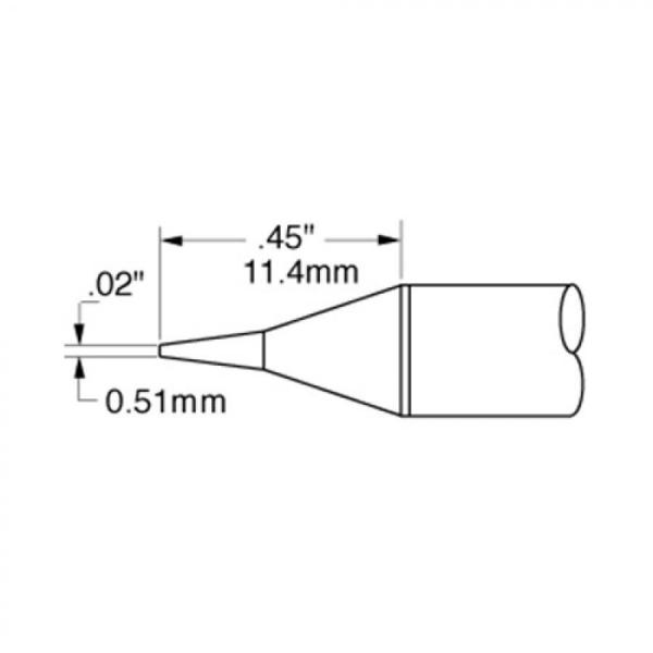 디바이스마트,수공구/전자공구/전동공구 > 전자공구 > 인두기팁/인두기팁크리너 > METCAL 인두팁,METCAL,MFR-1160 전용 0.5MM 인두팁(커널) (SP200 호환) SSC-622A 320도,CARTRIDGE, CONICAL, SHARP, 0.5MM (0.02IN)