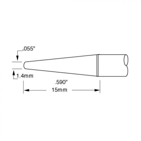 디바이스마트,수공구/전자공구/전동공구 > 전자공구 > 인두기팁/인두기팁크리너 > METCAL 인두팁,METCAL,MFR-1160 전용 1.4MM 인두팁(커널) (SP200 호환) SSC-674A 320도,CARTRIDGE, CONICAL, SHARP, 1.4MM (0.055IN)