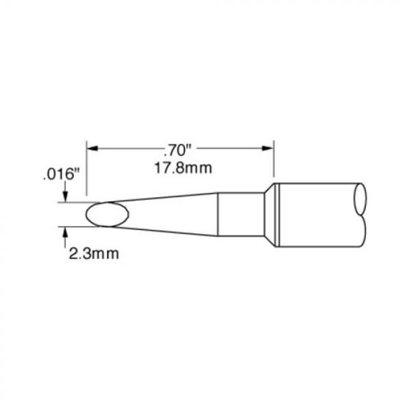 디바이스마트,수공구/전자공구/전동공구 > 전자공구 > 인두기팁/인두기팁크리너 > METCAL 인두팁,METCAL,MFR-1160 전용 2.3MM 인두팁(후프) (SP200 호환) SSC-639A 320도,CARTRIDGE, HOOF 2.3MM (0.091IN)