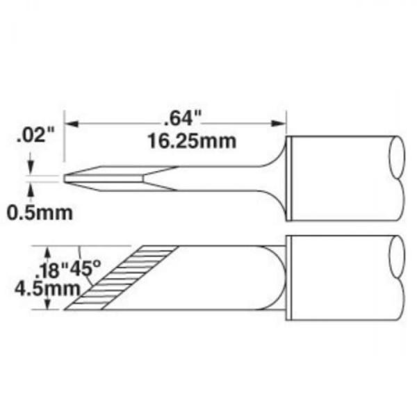 디바이스마트,수공구/전자공구/전동공구 > 전자공구 > 인두기팁/인두기팁크리너 > METCAL 인두팁,METCAL,MFR-1160 전용 4.5MM 인두팁(칼) (SP200 호환) SSC-661A 320도,CARTRIDGE, KNIFE 4.5MM (0.177IN)
