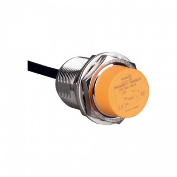 디바이스마트,기계/제어/로봇/모터 > 자동화(FA) > 센서 > 근접센서,Koino,근접센서 IPX-D12-05E3N (IPX-DC3선식),비실드 원주형 (코드인출) / 출력: PNP NO / 응답 주파수: 400 Hz / 정격 동작 거리: 4.0mm / 정격 전압: 12~24 VDC / 동작 표시등: 적색 LED / 용도: 자성체 및 비자성체 금속 검출