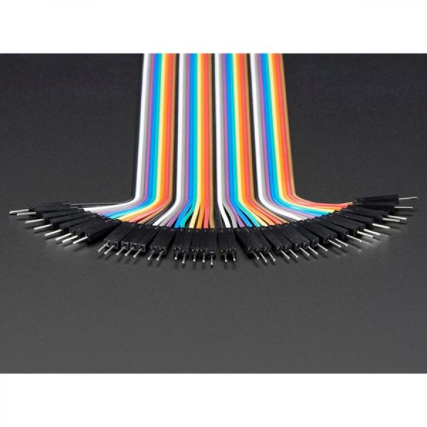 디바이스마트,케이블/전선 > 점퍼/하네스/악어/바나나 > 점퍼 와이어/케이블,Adafruit,Premium Male/Male Jumper Wires - 40 x 3' (75mm) [ada-759],프리미엄 수/수 점퍼와이어 / 길이 : 40x3"(75mm)