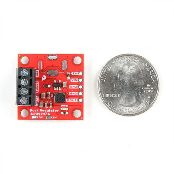 디바이스마트,MCU보드/전자키트 > 전원/신호/저장/응용 > 레벨컨버터/전압관리,SparkFun,SparkFun Buck Regulator Breakout - 3.3V (AP3429A) [COM-21337],3.3V 벅 조정기 브레이크아웃 AP3429A  / 입력 전압 범위가 2.7~5.5V인 2A 강압 DC-DC 컨버터 / 1인치 x 1인치