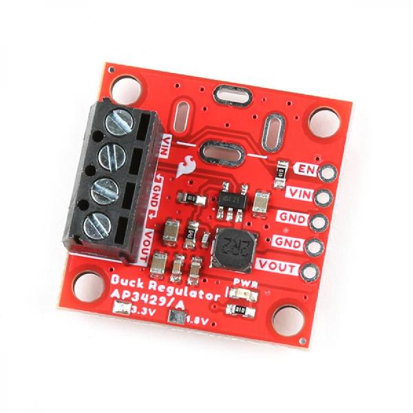 디바이스마트,MCU보드/전자키트 > 전원/신호/저장/응용 > 레벨컨버터/전압관리,SparkFun,SparkFun Buck Regulator Breakout - 3.3V (AP3429A) [COM-21337],3.3V 벅 조정기 브레이크아웃 AP3429A  / 입력 전압 범위가 2.7~5.5V인 2A 강압 DC-DC 컨버터 / 1인치 x 1인치