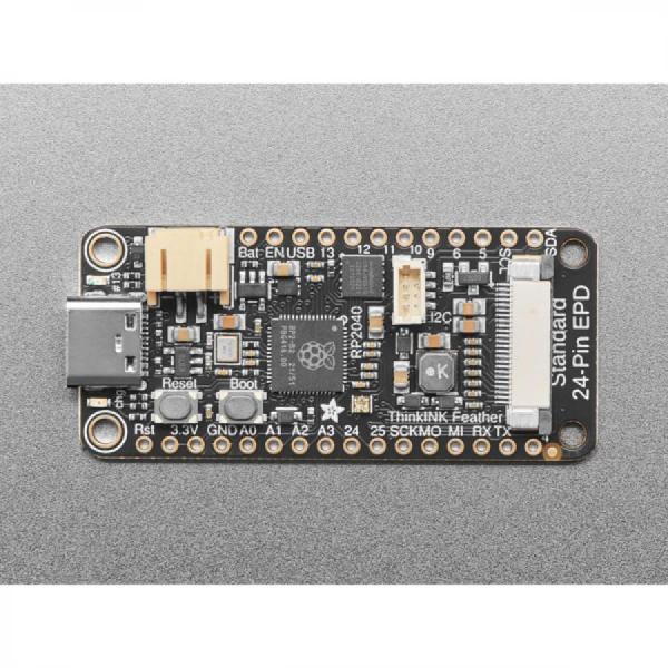 디바이스마트,오픈소스/코딩교육 > 라즈베리파이 > 라즈베리파이 확장보드/HAT,Adafruit,Adafruit RP2040 Feather ThinkInk with 24-pin E-Paper Display - STEMMA QT [ada-5727],Adafruit RP2040 Feather ThinkInk / e-Ink/e-Paper / 264KB RAM / 4개의  12비트 ADC / 21 x GPIO 핀 / USB-C