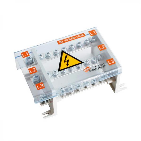 디바이스마트,커넥터/PCB > 터미널블럭 > 단자대 타입 > 전원 분배 단자대,세기비즈,전원분배기 SG-PD4L10-200A,정격 입력 전압: 600V / 규격: 211×135×81 / 전원 공급 방식: 4L / 터미널 수: 10P / 용량 : 200A