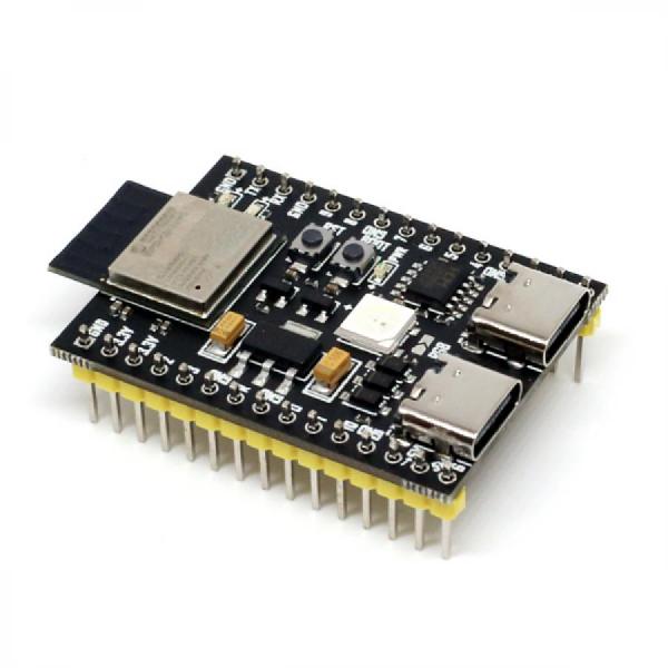 디바이스마트,오픈소스/코딩교육 > 파이썬/IoT 개발 보드 > ESP32,VCC-GND Studio,ESP32-C3 WIFI+BLE C타입 듀얼 코어 보드 (납땜 O) [VND017],YD-ESP32-C3 / rom 384KB / Frequency 160MHz / Flash 4Mb / RAM 400Kb / USB 케이블 포함 ,핀 헤더가 아래를 향하게 납땜되어 있습니다.