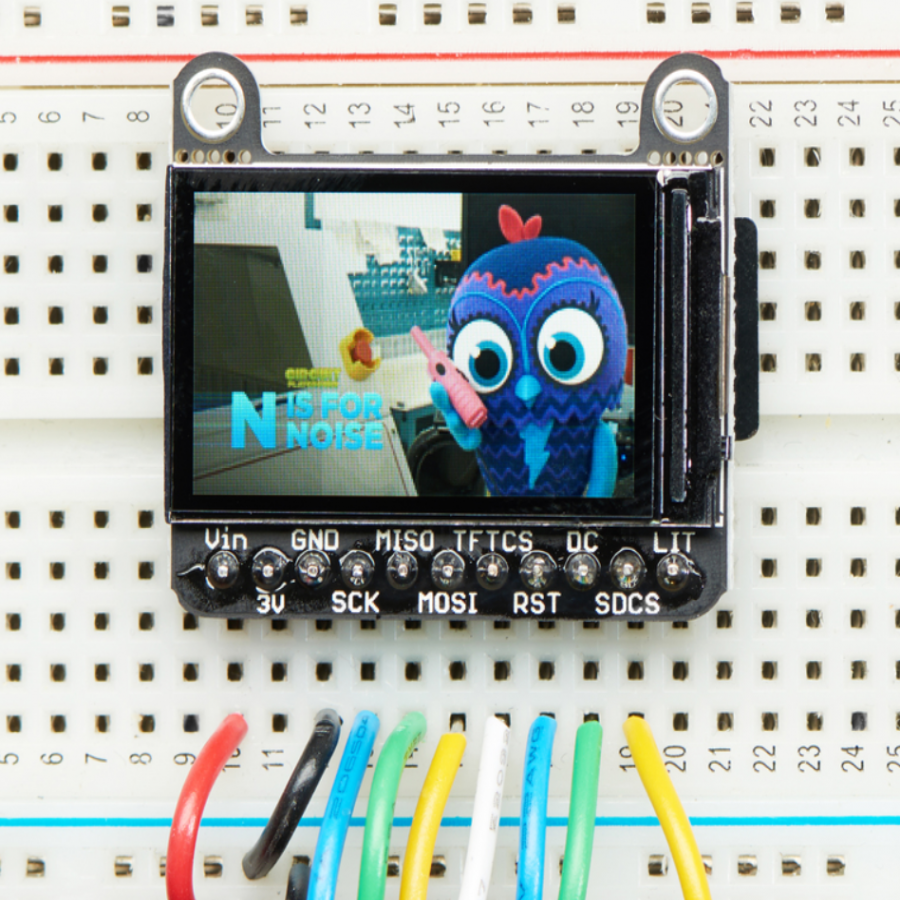 1.14' 240x135 Color TFT Display + MicroSD Card Breakout - ST7789 [ada-4383]