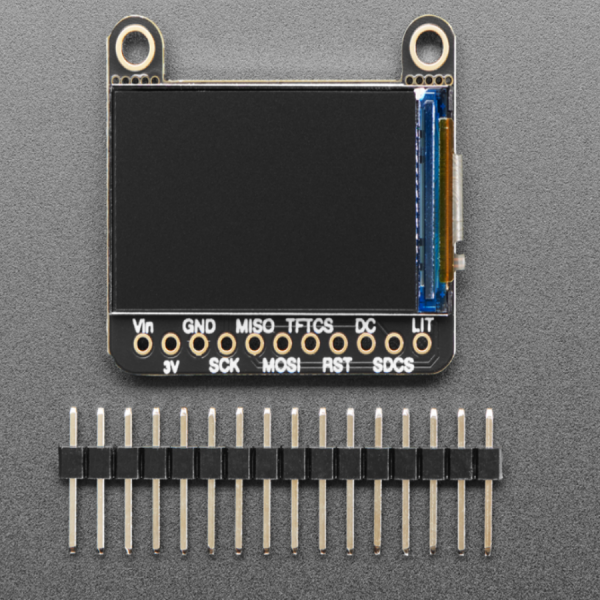 디바이스마트,MCU보드/전자키트 > 디스플레이 > LCD/OLED,Adafruit,1.14' 240x135 Color TFT Display + MicroSD Card Breakout - ST7789 [ada-4383],240x135 컬러 TFT 디스플레이 / SPI / 260ppi / 전압 : 3/5V 레벨시프터 / 크기 : 32.0mm x 27.8mm x 5.7mm / Arduino IDE