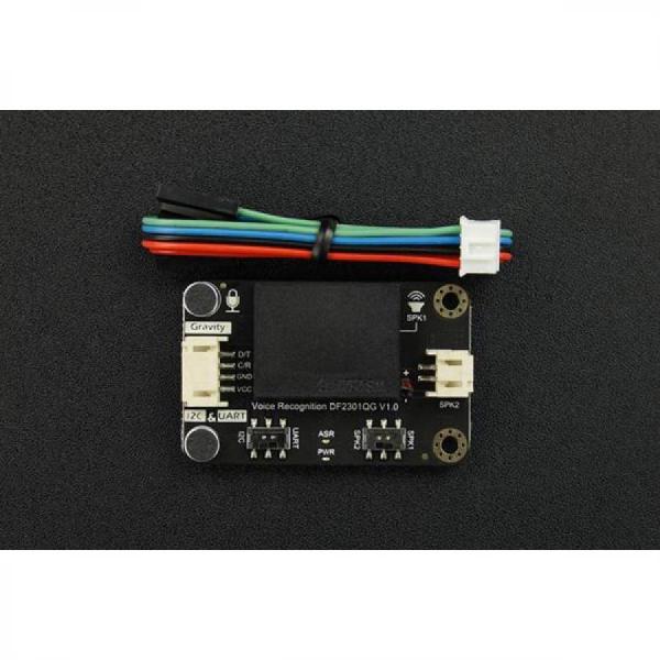 디바이스마트,MCU보드/전자키트 > 인공지능/임베디드/산업용 > 인공지능/머신러닝 > 인공지능 음성인식/스피커,DFROBOT,Gravity: Offline Language Learning Voice Recognition Sensor for Arduino / Raspberry Pi / Python / ESP32 - I2C & UART [SEN0539-EN],작동 전압: 3.3 - 5V / 최대 작동 전류: ≤370mA(5V) / 온보드 마이크 감도: -28db / 모듈 크기: 49×32mm/1.93×1.26"