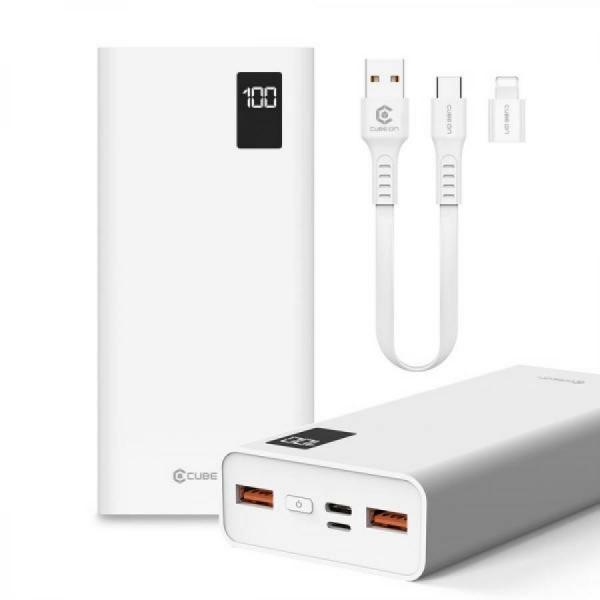 디바이스마트,컴퓨터/모바일/가전 > 스마트폰/스마트기기 > 충전기/보조배터리 > 보조배터리,큐브온,[당일발송] PD20W 고속충전 20000mAh 보조배터리 LED잔량 숫자표시 C타입 8핀,KC인증/ 큐브온 20000 20W PD 고속 보조배터리 / C타입 / 200000mAh 대용량 / PD 고속 충전 지원 / LED 배터리 잔량 숫자 표시 / 최대 3대 동시 충전 / 360g / 구성품 : 보조 배터리 x1, c 타입 x1, 8 핀 x1