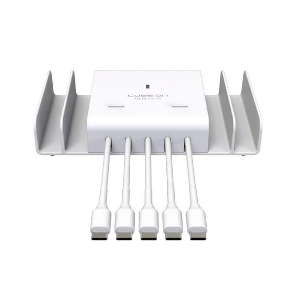 디바이스마트,컴퓨터/모바일/가전 > 스마트폰/스마트기기 > 충전기/보조배터리 > 멀티충전기,큐브온,JI-500 퀵차지 QC3.0 5포트 USB C타입 고속 멀티 충전기,국산 KC인증 / 5포트 QC3.0 고속 멀티 충전기 / 휴대폰 5대 동시 고속 충전 가능 / 도난방지 / 고속 C타입 / 5A