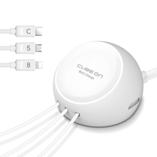 디바이스마트,컴퓨터/모바일/가전 > 스마트폰/스마트기기 > 충전기/보조배터리 > 멀티충전기,큐브온,JI-103 엣지 멀티충전기 케이블 도난방지 C타입,국산 KC인증 / 미니 엣지 충전기 / C타입, 8핀, 5핀 / 도난방지 / 2m 길이 / 휴대용 사이즈 / 호텔 / 펜션/ 민박/ 업소 / 가정용