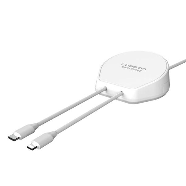 디바이스마트,컴퓨터/모바일/가전 > 스마트폰/스마트기기 > 충전기/보조배터리 > 멀티충전기,큐브온,JI-205 듀얼 고속 멀티충전기 C타입 8핀,국산 KC인증 / 퀵차지 3.0 고속충전 / C타입 + 8핀 2대 고속 충전 / 충전 케이블 도난방지 및 교체기능