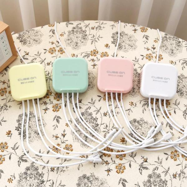 디바이스마트,컴퓨터/모바일/가전 > 스마트폰/스마트기기 > 충전기/보조배터리 > 멀티충전기,큐브온,JI-203 올 퀵 차지 4포트 USB 멀티 고속 충전기 C타입 8핀 5핀,국산 KC인증 / 올 퀵차지 3.0 / 4대 동시 충전 / 충전 케이블 도난방지 및 교체기능