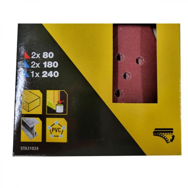 디바이스마트,수공구/전자공구/전동공구 > 전동/엔진공구 > 샌더/광택공구류 > 샌드페이퍼,스탠리,SCS221용 샌딩페이퍼 STA31024,SCS221용 샌딩페이퍼 / #80x2장 #180x2장 #240x1장
