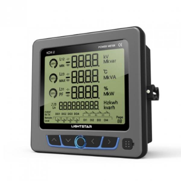 디바이스마트,기계/제어/로봇/모터 > 자동화(FA) > 제어 > 판넬메터,광성계측기,배전반용 디지털 집합계기 KDX-200 통신(RS-485),통신: RS-485 / 측정 범위: V, A, W, PF, Var, Hz, Wh, Varh / 동작 전원: 90~260 VAC, 110 VDC / 표시 방식: LCD(BACK LIGHT : WHITE) / 치수: W 144mm, H 144mm