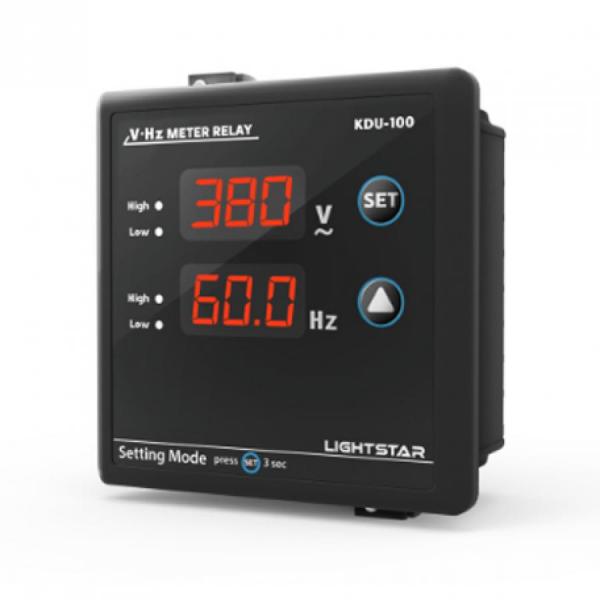 디바이스마트,기계/제어/로봇/모터 > 자동화(FA) > 제어 > 판넬메터,광성계측기,전압/주파수 한계설정계기 KDU-100 비통신,전압, 주파수, 접점출력 / 통신: RS-485 / 동작 전원: 90~260 VAC, 110 VDC / 표시 방식: 적색 LED / 치수: W 110mm, H 110mm