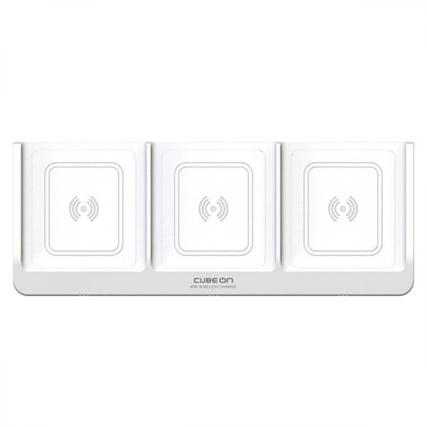 디바이스마트,컴퓨터/모바일/가전 > 스마트폰/스마트기기 > 충전기/보조배터리 > 무선충전기,큐브온,JI-716 트리플 무선 고속 충전기 휴대폰 무선이어폰,국산 KC인증 / 45W 고속 무선충전기(3포트) / 휴대폰 3대를 동시 고속 무선 충전 / 과전압, 과전류 차단 / 1:1 무선충전모듈