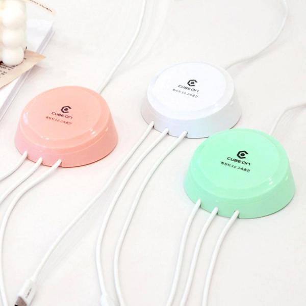 디바이스마트,컴퓨터/모바일/가전 > 스마트폰/스마트기기 > 충전기/보조배터리 > 멀티충전기,큐브온,JI-307 퀵차지 QC3.0 3포트 USB C타입 고속 멀티 충전기,국산 KC인증 / 3포트 QC3.0 고속 멀티 충전기 / 휴대폰 3대 동시 고속 충전 가능 / 도난방지 / 고속 C타입 / 8핀 / 흰색