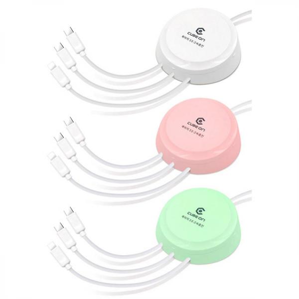 디바이스마트,컴퓨터/모바일/가전 > 스마트폰/스마트기기 > 충전기/보조배터리 > 멀티충전기,큐브온,JI-307 퀵차지 QC3.0 3포트 USB C타입 고속 멀티 충전기,국산 KC인증 / 3포트 QC3.0 고속 멀티 충전기 / 휴대폰 3대 동시 고속 충전 가능 / 도난방지 / 고속 C타입 / 8핀 / 흰색