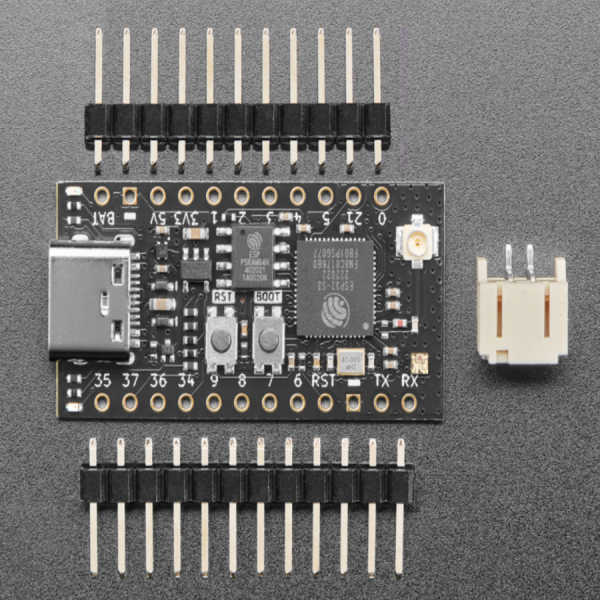 디바이스마트,오픈소스/코딩교육 > 파이썬/IoT 개발 보드 > ESP32,Adafruit,Unexpected Maker의 TinyS3 ESP32-S3 with u.FL [ada-5747],TinyPICO 형식의 Tiny Mighty ESP32-S3 개발 보드 / 32비트 듀얼 코어 240MHz / RISC-V 초저전력 코어 / 8MB QSPI 플래시