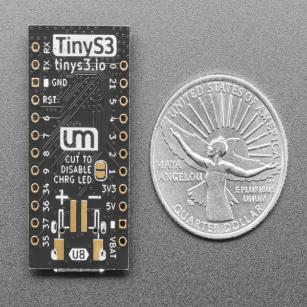 디바이스마트,오픈소스/코딩교육 > 파이썬/IoT 개발 보드 > ESP32,Adafruit,Unexpected Maker의 TinyS3 ESP32-S3 with u.FL [ada-5747],TinyPICO 형식의 Tiny Mighty ESP32-S3 개발 보드 / 32비트 듀얼 코어 240MHz / RISC-V 초저전력 코어 / 8MB QSPI 플래시
