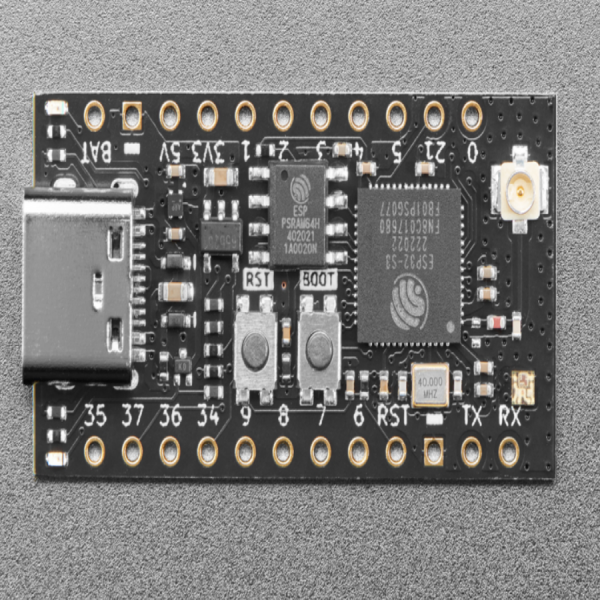 디바이스마트,오픈소스/코딩교육 > 파이썬/IoT 개발 보드 > ESP32,Adafruit,Unexpected Maker의 TinyS3 ESP32-S3 with u.FL [ada-5747],TinyPICO 형식의 Tiny Mighty ESP32-S3 개발 보드 / 32비트 듀얼 코어 240MHz / RISC-V 초저전력 코어 / 8MB QSPI 플래시