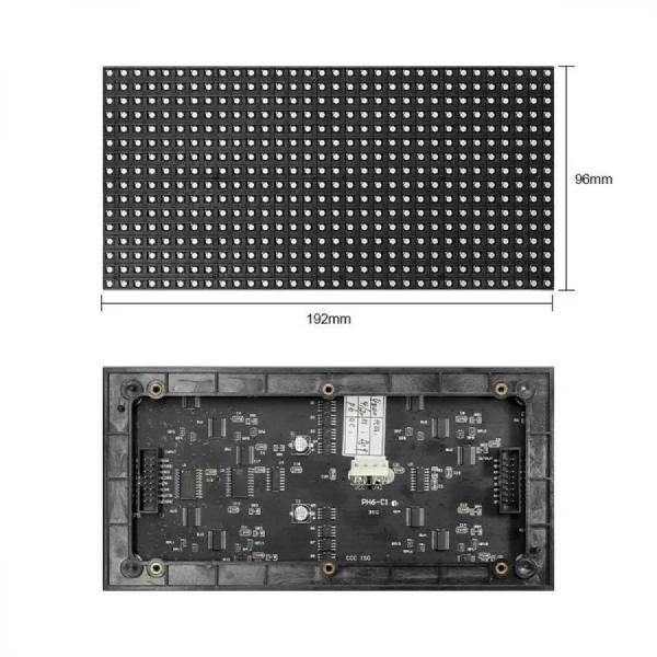 디바이스마트,MCU보드/전자키트 > 디스플레이 > LED,ELECROW,16*32 RGB LED panel light P6 full color matrix module 1/8 scan [DLM22001P],16mm 피치의 32x512 그리드에 배열된 16개의 풀 컬러 RGB LED가 있는 32x6 RGB LED 매트릭스 패널
