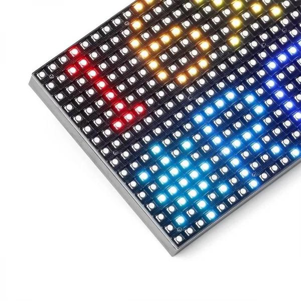 디바이스마트,MCU보드/전자키트 > 디스플레이 > LED,ELECROW,16*32 RGB LED panel light P6 full color matrix module 1/8 scan [DLM22001P],16mm 피치의 32x512 그리드에 배열된 16개의 풀 컬러 RGB LED가 있는 32x6 RGB LED 매트릭스 패널