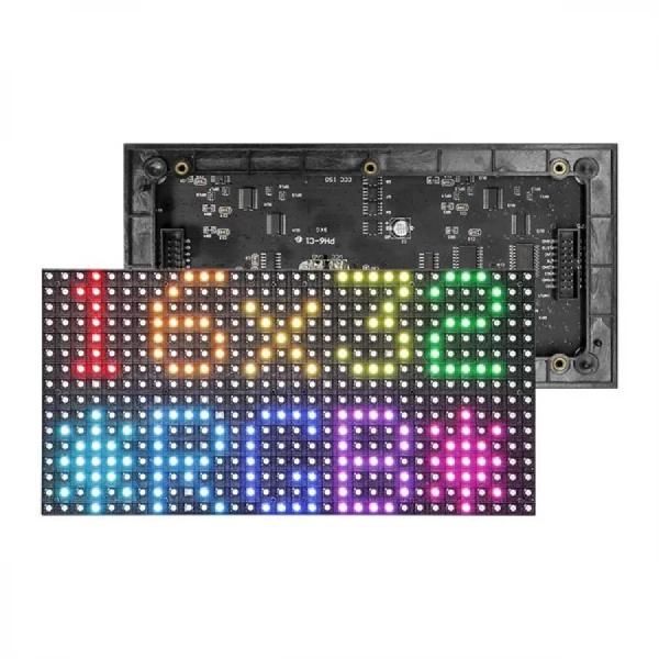 디바이스마트,MCU보드/전자키트 > 디스플레이 > LED,ELECROW,16*32 RGB LED panel light P6 full color matrix module 1/8 scan [DLM22001P],16mm 피치의 32x512 그리드에 배열된 16개의 풀 컬러 RGB LED가 있는 32x6 RGB LED 매트릭스 패널