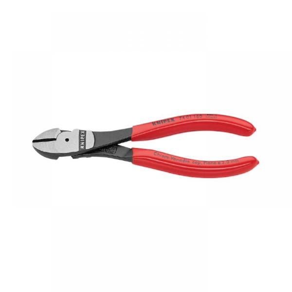 디바이스마트,수공구/전자공구/전동공구 > 작업공구 > 플라이어류 > 니퍼,KNIPEX,크니펙스 니퍼(고강력)_74-01-160SB,와이어 절단이 가능한 정밀 컷팅 엣지 / 컷팅 엣지 각도 최적화 / 힘의 전달 비율 최적화 / 인체공학적 / 160mm