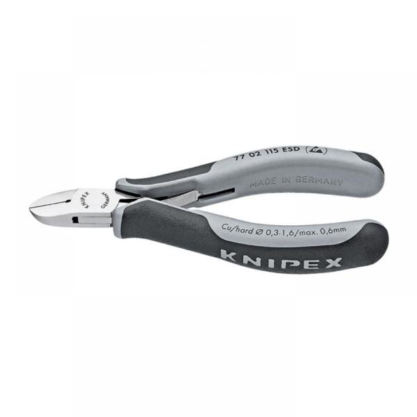 디바이스마트,수공구/전자공구/전동공구 > 작업공구 > 플라이어류 > 니퍼,KNIPEX,크니펙스 전자 니퍼 77-02-115ESD,전자 및 정밀기계 산업에서의 미세 절단 작업용 / 정전기 방지 핸들 / 고강도 특수 공구강 재질