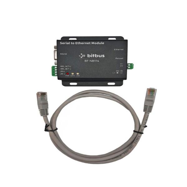디바이스마트,MCU보드/전자키트 > 통신/네트워크 > 이더넷/PoE(Power over Ethernet),비트버스,BT-NB114+USB to RS232 [MFA-03],BT-NB114 모듈은 직렬 포트 데이터를 이더넷으로 변환하고 포트 데이터를 이더넷 데이터로 변환하는 직렬 포트 제품입니다. / RS232 모듈은 신호를 PC의 USB포트를 통해 통신이 가능하게 하는 모듈입니다.