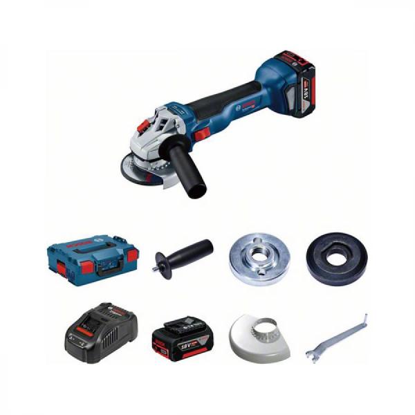 디바이스마트,수공구/전자공구/전동공구 > 전동/엔진공구 > 충전공구 > 충전그라인더,보쉬 BOSCH,4인치 충전 그라인더 GWS 18V-10 배터리2개 (18V/5.0Ah),전압 18V / 배터리 5.0Ah 2대 / 브레이크기능 가능(인텔리전트 시스템) / 무부하속도 9,000 rpm /  디스크사이즈 100 mm / 무게 2.0Kg 본체만