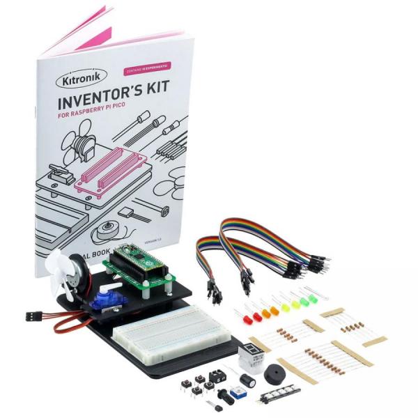 디바이스마트,오픈소스/코딩교육 > 라즈베리파이 > 라즈베리파이 교육용키트,Kitronik,Kitronik Inventor's Kit for the Raspberry Pi Pico Pack of 20 [KIT-5342-20],라즈베리파이 피코용 발명가 키트 / 10가지 챕터  / Pico 및 MicroPython으로 전자 회로를 구성하고 제어하는 ​​방법을 배워보세요
