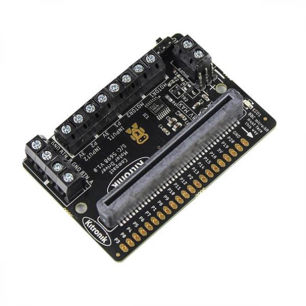 디바이스마트,오픈소스/코딩교육 > Micro:Bit > 마이크로비트 확장/변환보드,Kitronik,Kitronik Compact Motor Driver Board for the BBC micro:bit [KIT-5698],마이크로비트 모터 드라이버 /  2개의 모터를 정방향, 역방향 및 정지 제어와 동시에 구동할 수 있어 버기 같은 설계에 이상적입니다.