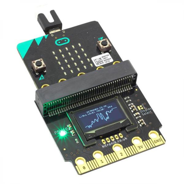 디바이스마트,오픈소스/코딩교육 > Micro:Bit > 마이크로비트 확장/변환보드,Kitronik,Kitronik :VIEW Graphics 128 OLED display 128x64 for BBC [KIT-56115],마이크로비트용 VIEW Graphics 128 OLED 디스플레이 / 128x64 / SSD1306 드라이버 / I2C