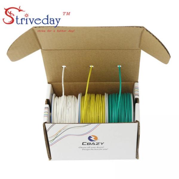 디바이스마트,케이블/전선 > KS/UL/절연전선 > 전선키트,CBAZY,14AWG 3색 실리콘 와이어 키트 (24M) [초록,노랑,흰색],3색 실리콘 와이어 키트 / 규격 : 14AWG / 색상 : 갈색,회색,주황색 3색 / 길이 : 색상별 각 8M / 절연 재료: RUBBER