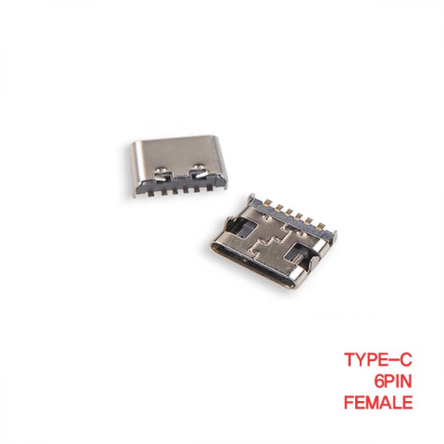 C타입 USB 3.1 커넥터 6핀 PCB SMT female [SZH-CON001]