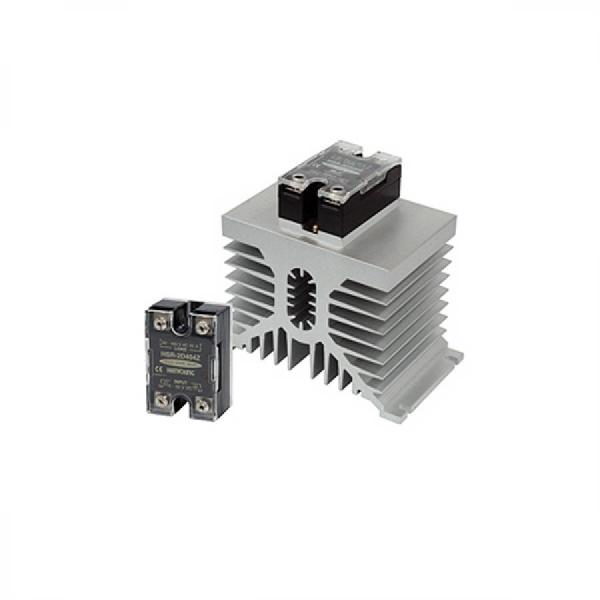 디바이스마트,기계/제어/로봇/모터 > 자동화(FA) > 제어 > 릴레이,한영넉스,교류 저압용 단상 SSR HSR-2D502ZT,저압용 / 방열판 일체형 / 동작: 제로크로스 스위칭 / 입력 전압: 4~32V DC / 정격 부하 전류: 50A / 정격 부하 전압: 90~264V AC
