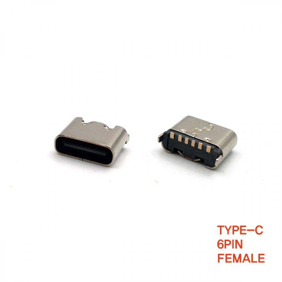 C타입 USB 3.1 커넥터 6핀 PCB SMT female [SZH-CON005]