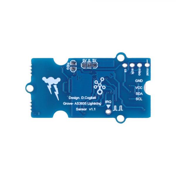 디바이스마트,MCU보드/전자키트 > 센서모듈 > 빛/조도/컬러/UV > 빛/조도/CdS센서,Seeedstudio,Grove - Lightning Sensor (AS3935) [101021072],번개를 동반한 폭풍 전방 최대 30~40km 범위에서 감지 / 프로그래밍 가능한 감지 매개변수 / 2C 또는 SPI 통신 지원 / 3.3V 및 5.0V 전원 공급 장치 모두 지원