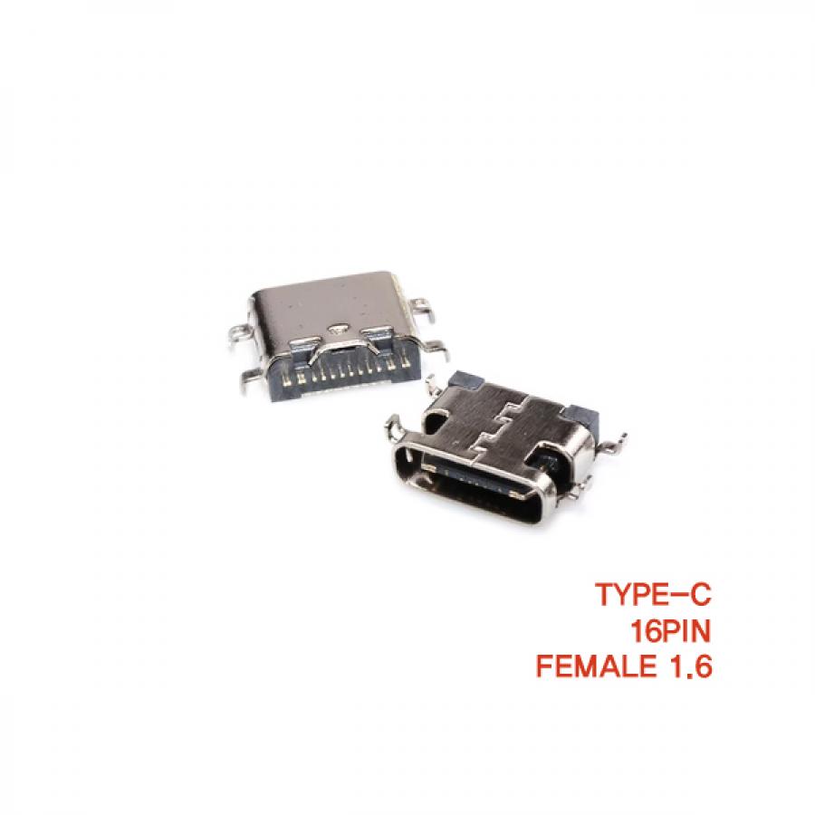 C타입 USB 3.1 커넥터 16핀 PCB SMT female [SZH-CON016]
